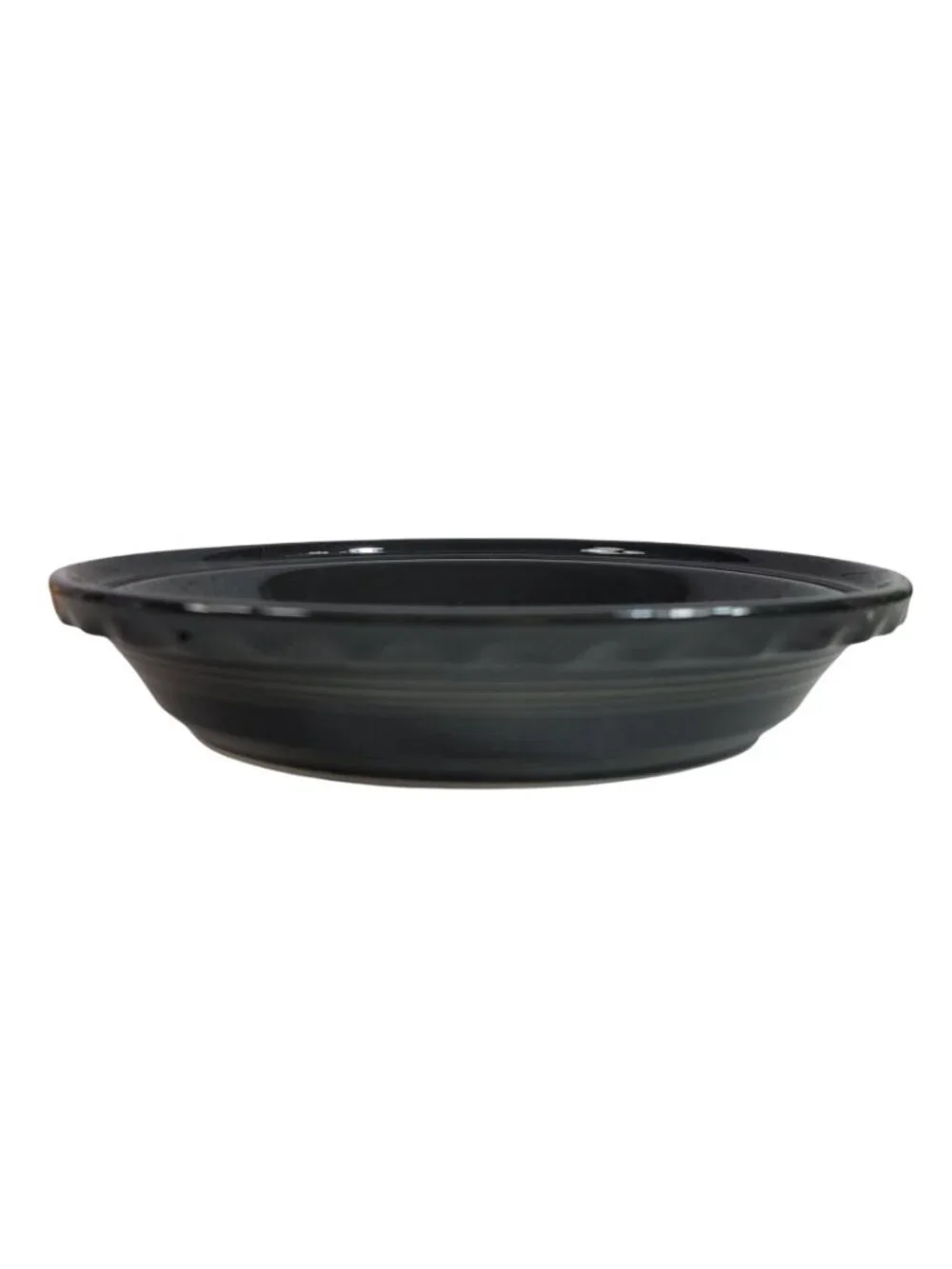 Fiesta Pie Baker Dinnerware Homer Laughlin Black #487 10 1/8